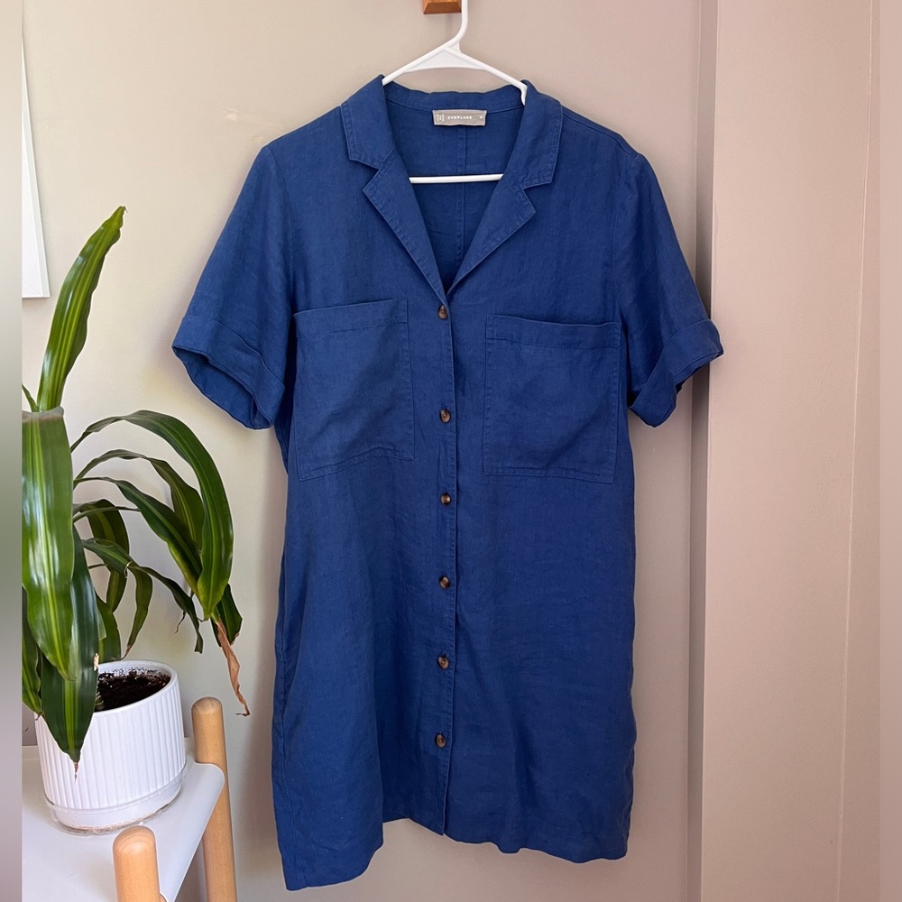 Linen workwear dress